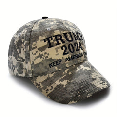 Letter Embroidery Baseball Cap Camouflage Adjustable Cotton Sun Hat