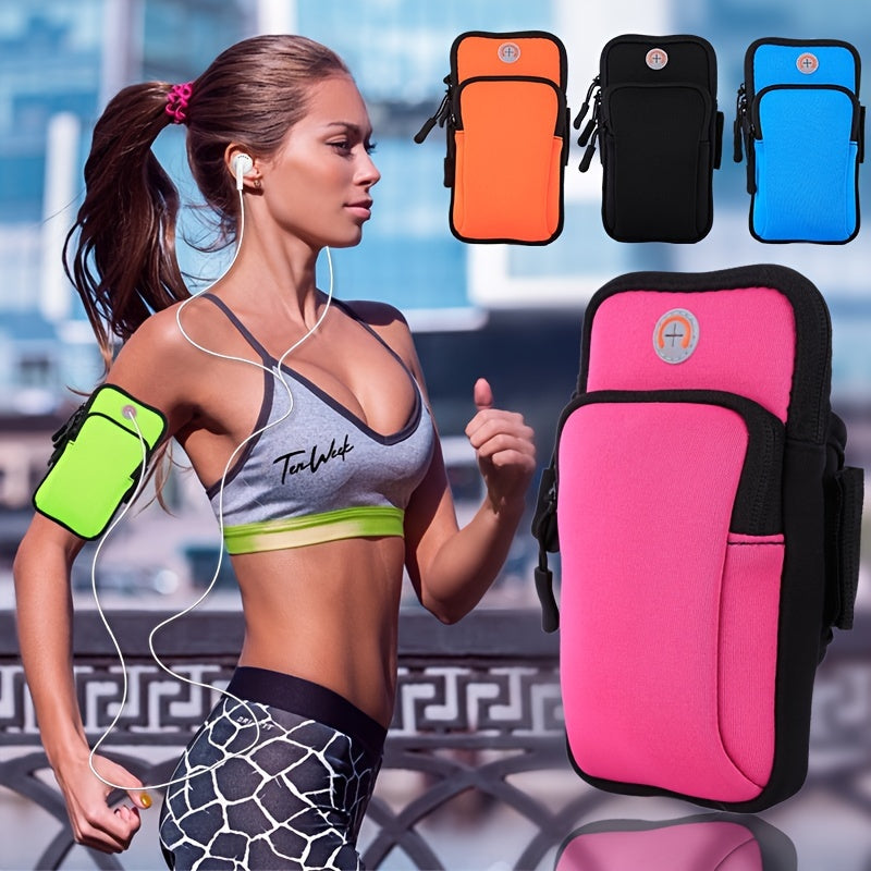 Universal Mobile Phone Running Arm Bag Lightweight Comfortable Headphone Hole