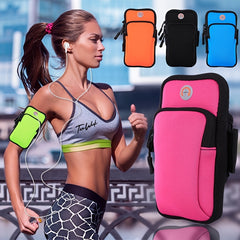 Universal Mobile Phone Running Arm Bag Lightweight Comfortable Headphone Hole