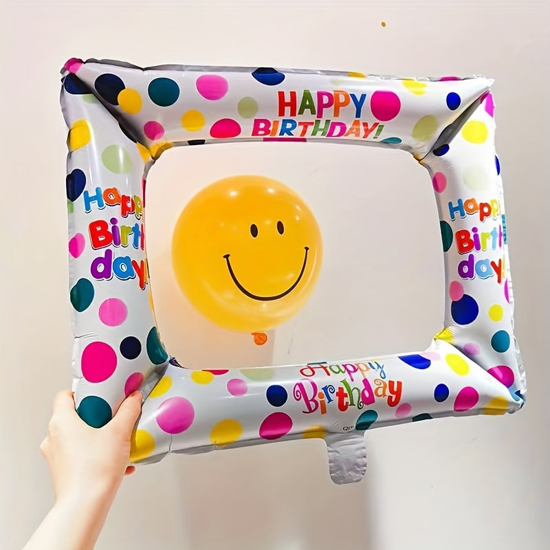 1pc Birthday Photo Frame Aluminum Balloon Party Decoration