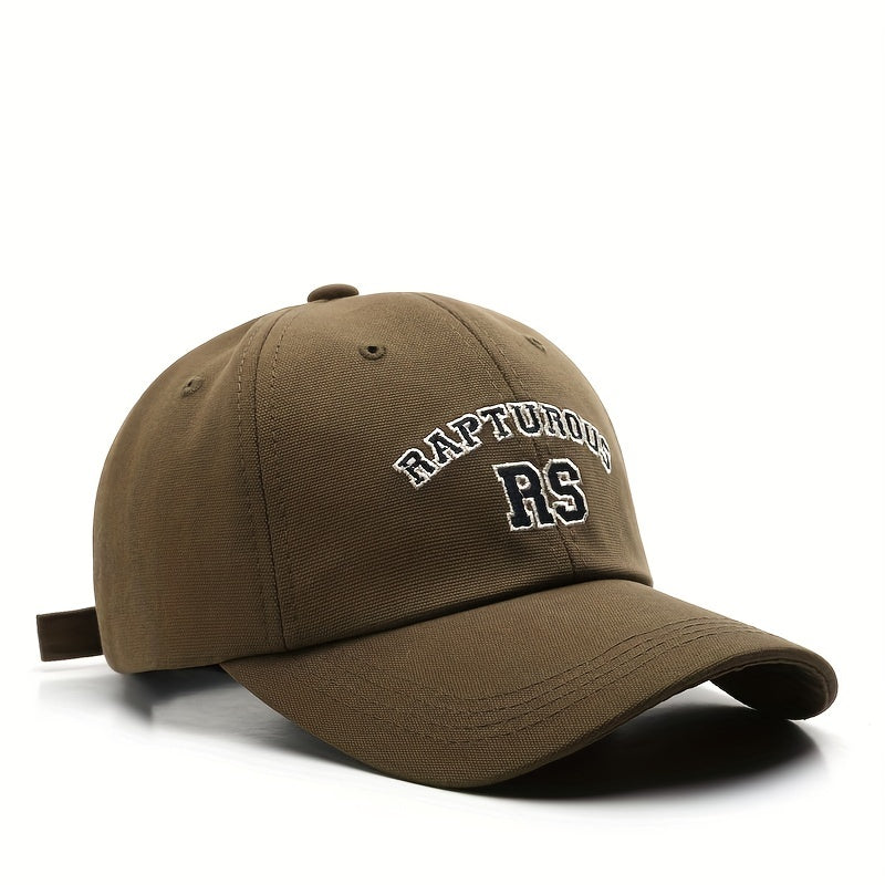 Men's Retro Letter Embroidery Peaked Cap Outdoor Sports Baseball Cap