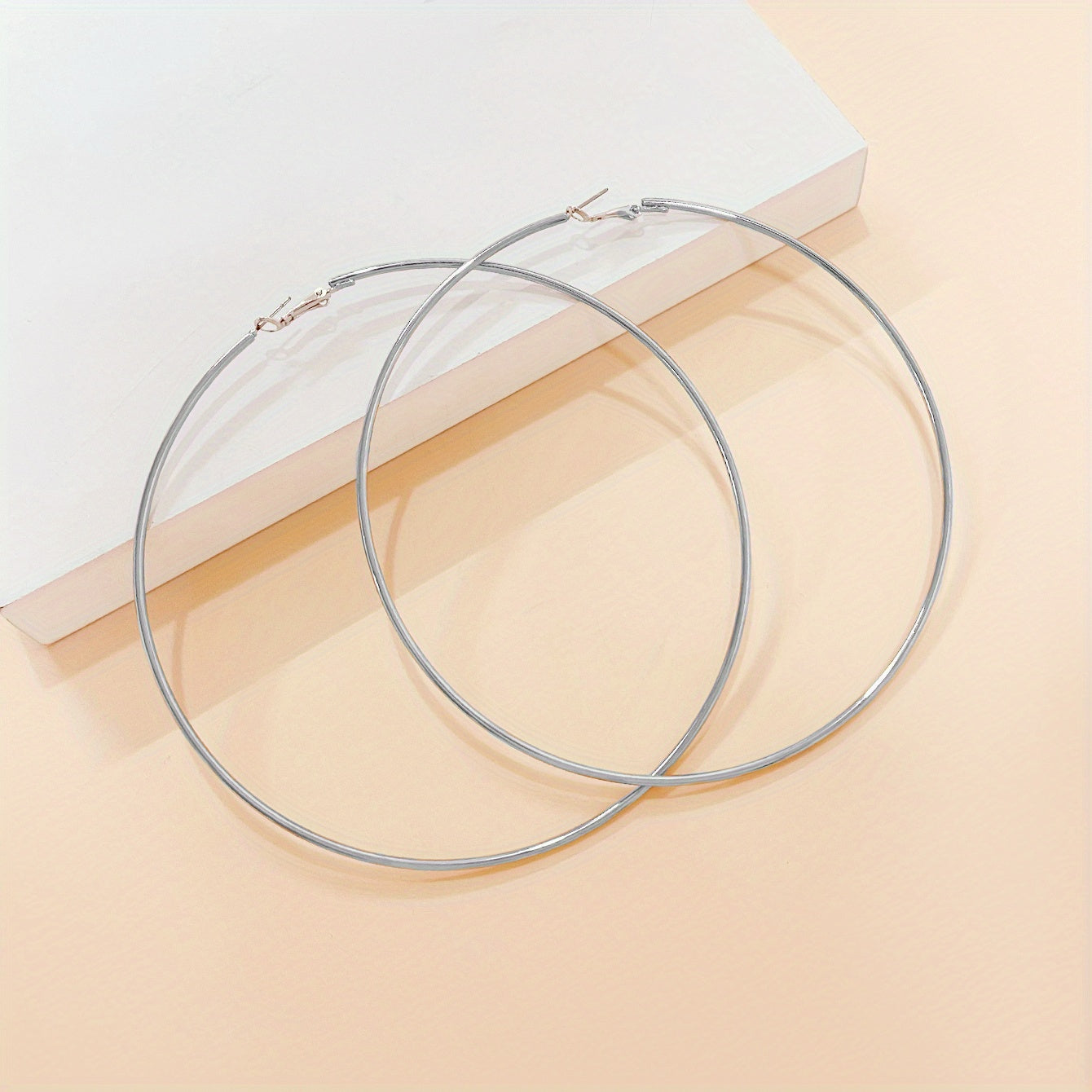 Minimalist Hip Hop Style Hoop Earrings Iron Jewelry Gift