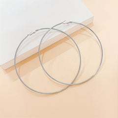Minimalist Hip Hop Style Hoop Earrings Iron Jewelry Gift