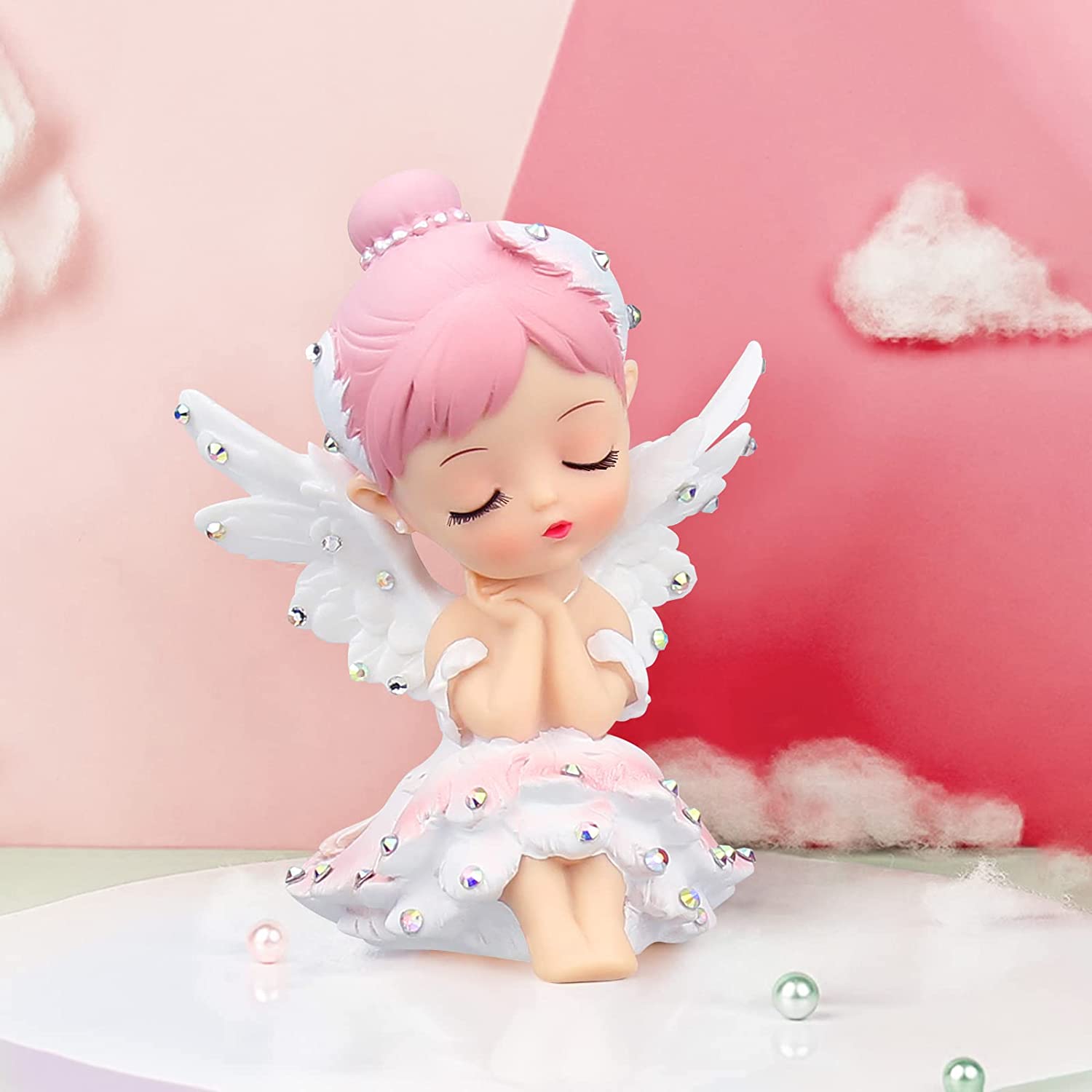 Pink Bella Angel Girl Car Ornament for Women