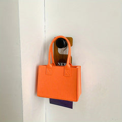 Felt Tote Bag Solid Handbag No Closure Gift Bag For Party