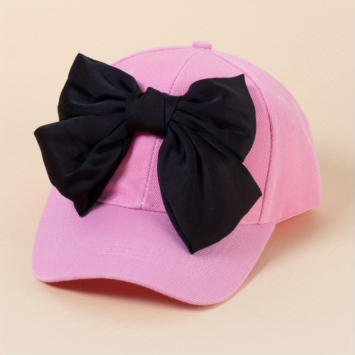 Big Ribbon Bowknot Baseball Cap Solid Y2K Dad Hats Adjustable