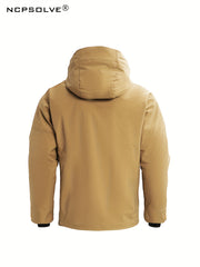 Men's 3-In-1 Zip Hooded Jacket Waterproof Windproof Hiking Jacket