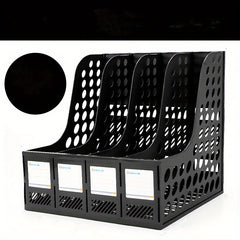 4 Columns Pen Holder Desktop Office Supplies File Rack