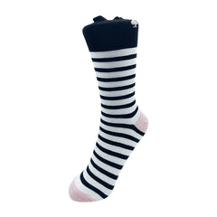 Striped Mid Tube Socks Heart Pattern Stockings