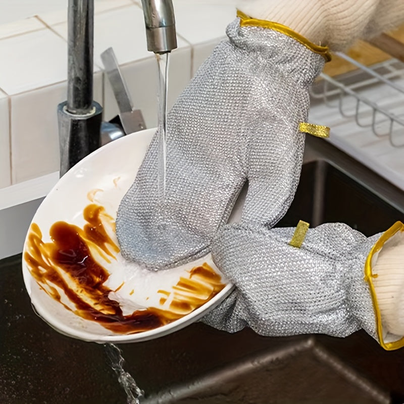 2pcs Brush Pot Washing Gloves Kitchen Cleaning Artifact