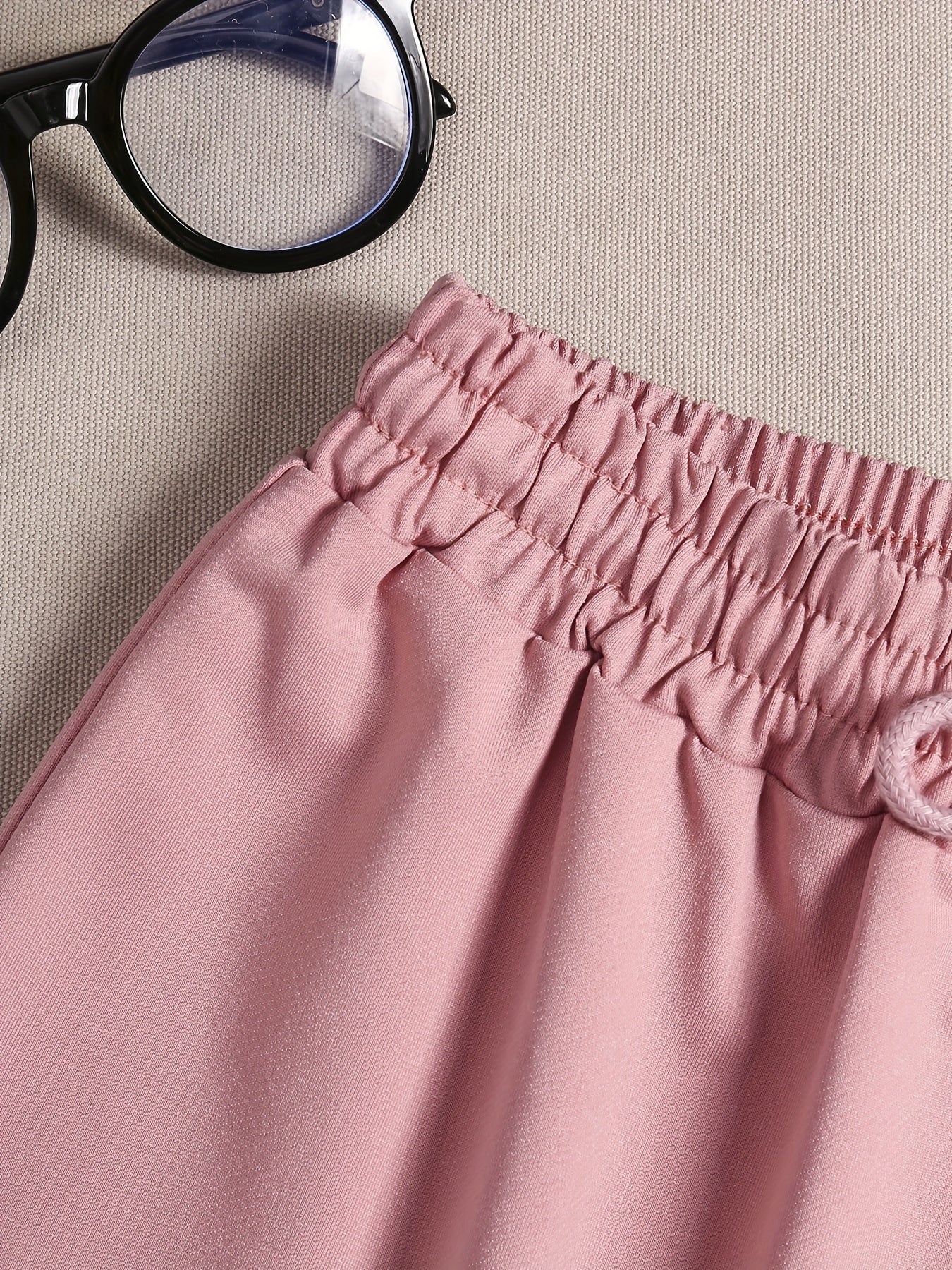  Turtle & Slogan Print Pajama Shorts