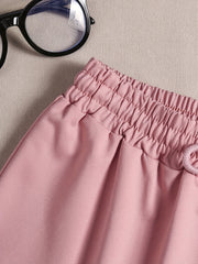  Turtle & Slogan Print Pajama Shorts