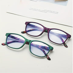 Floral Square Presbyopic Glasses for Women Men