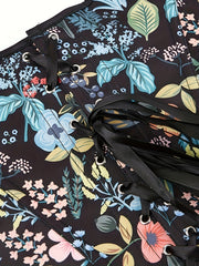 Floral Print Shaping Tank Top Tummy Control Lace Up Slimmer