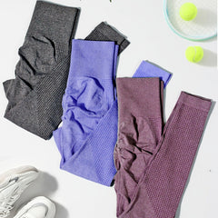 3PC Seamless High Elastic Sports Tights Fitness Hip Pants