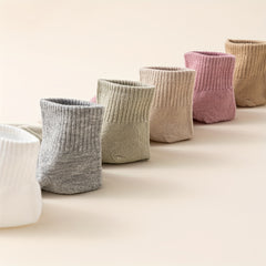 6 Pairs Solid Socks Comfy & Breathable Women's Stockings