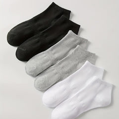 6 Pairs Solid Sports Socks for Women