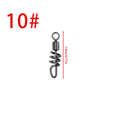 50pcs Fishing Barrel Swivels Stainless Steel Snaps for Saltwater Luring