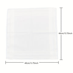 12pcs Soft Handkerchiefs 15.75in