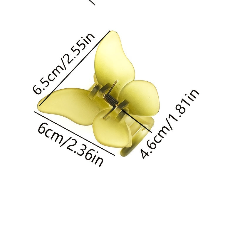 Butterfly Decor Hair Claw Gradient Banana Clip Hairgrip Hair Accessory