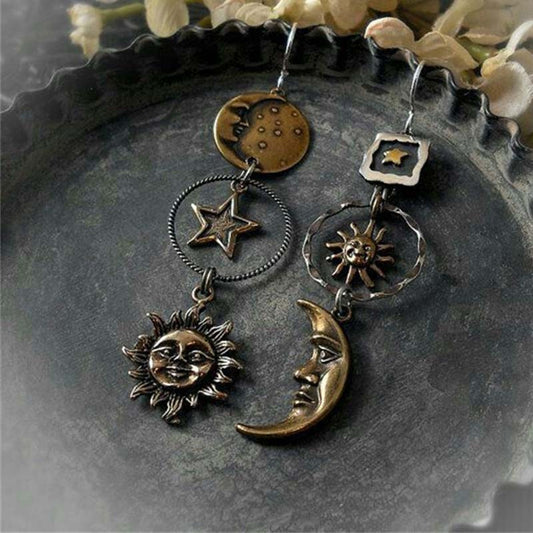 Greek Mythology Face Pendant Earrings Women Party Jewelry