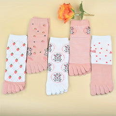 10 Pairs Cartoon Animal Print Socks Women's Stockings