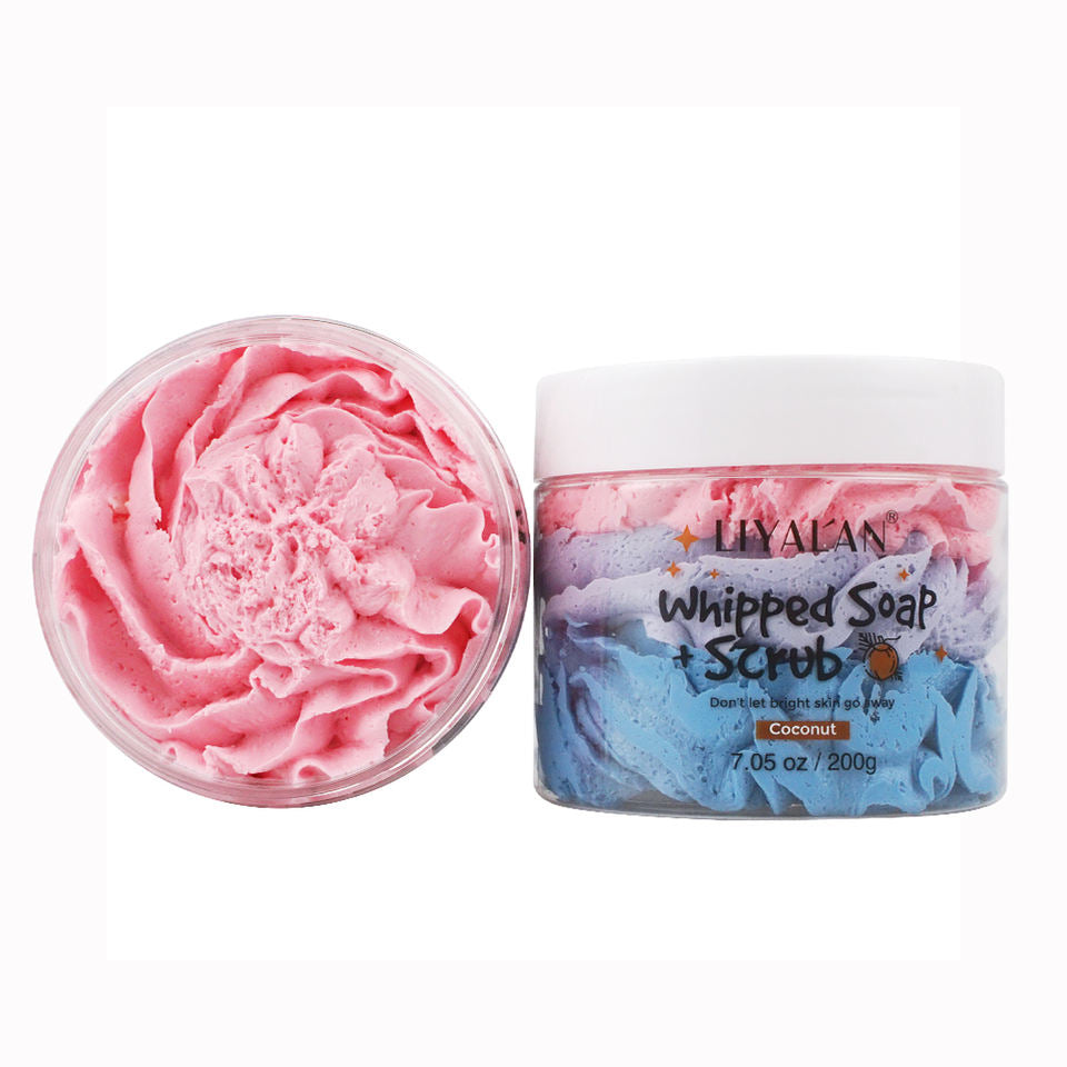 LIYALAN Fruity Scent Foaming Bath Soap with Shea Butter 200g