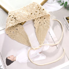 Boho Knitted Floral Elastic Hairband Vintage Head Wrap Hair Accessories