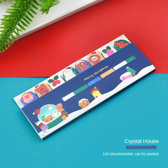 120pcs Christmas Sticky Notes Set Student Index Notepad School Office Stationery