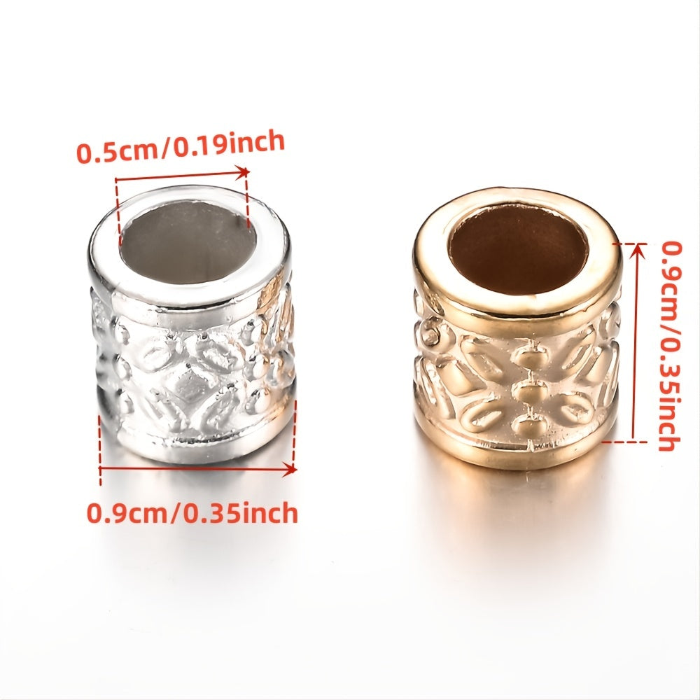 30pcs 9mm Geometric Print Plastic CCB Beads Big Hole Spacer Beads