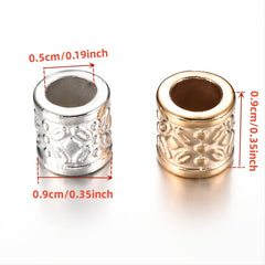 30pcs 9mm Geometric Print Plastic CCB Beads Big Hole Spacer Beads