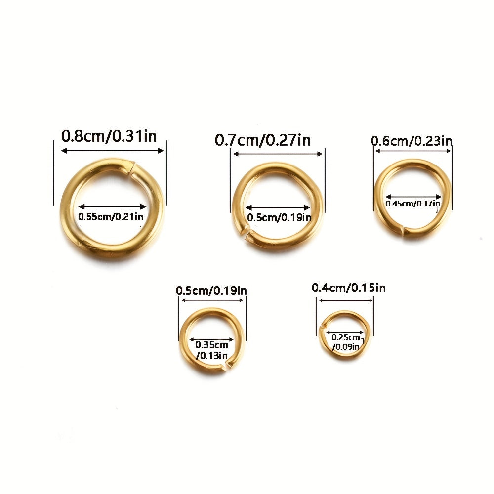 100pcs Stainless Steel Split Rings Openable Rings Connectors 10mm