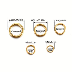 100pcs Stainless Steel Split Rings Openable Rings Connectors 10mm