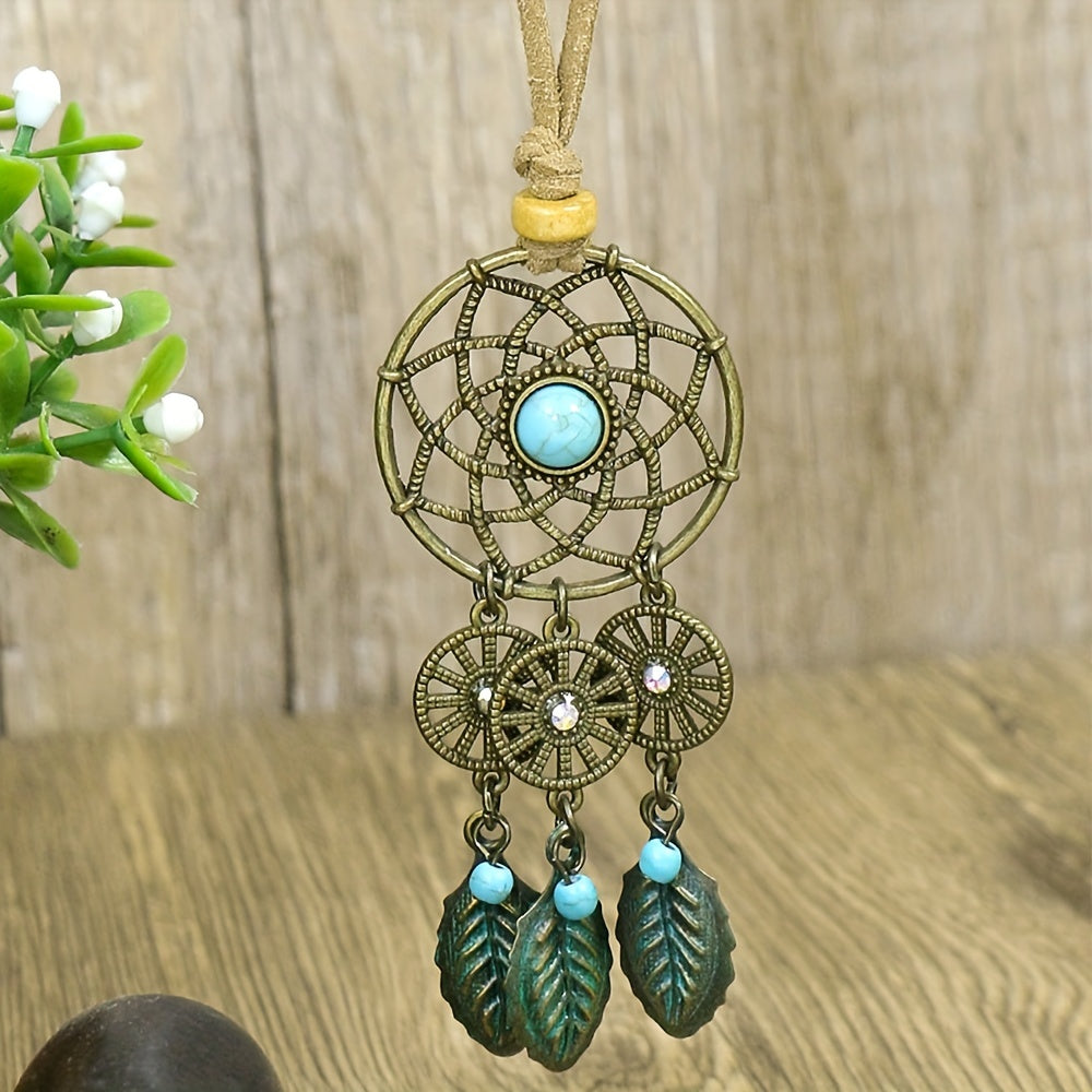 Boho Style Pendant Necklace Feather Tassel & Shell Pendant