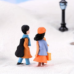 2pcs Travel Couple DollHouse Fairy Garden DIY Decorations