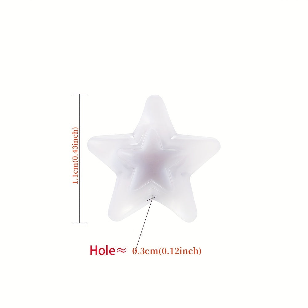 80pcs 1.0 43 Acrylic Mixed Five-pointed Star Beads DIY Jewelry
