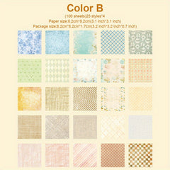 Vintage Floral Scrapbook Paper - 100 Sheets