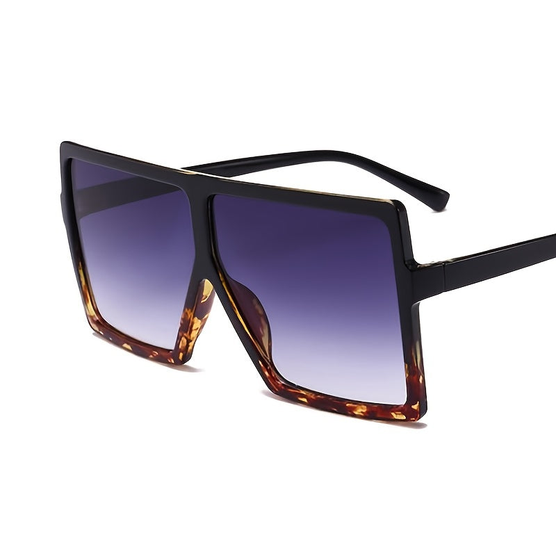 Square Sunglasses Women Female Eyewear Plastic Frame Clear Lens UV400 Shade