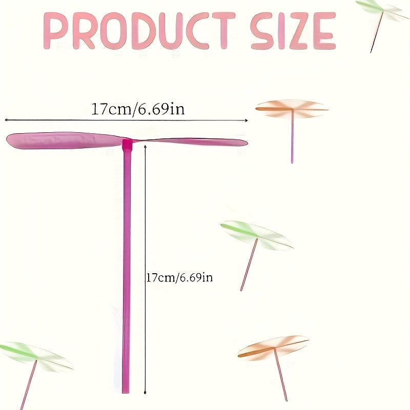 36pcs Mixed Plastic Bamboo Dragonfly Flying Toys Bright Colors Party Portable Ed