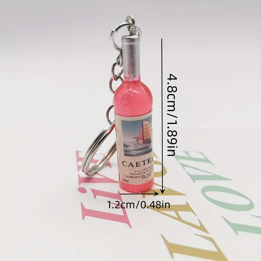 Wine Bottle Key Ring Key Chain for Girls Women Men