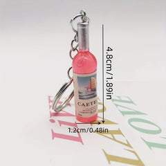 Wine Bottle Key Ring Key Chain for Girls Women Men