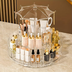 Adjustable 360-Degree Rotating Makeup Storage Display Case