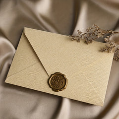 2pcs Linen Textured Paper Envelope Greeting Card Set