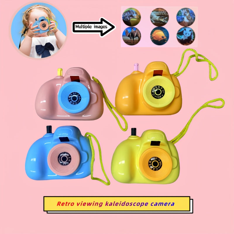 Kaleidoscope Projection Camera Toy Nostalgic Gift for Birthday Easter Christmas
