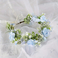 Boho Adjustable Flower Leaf Headband for Wedding Bridal Headdress