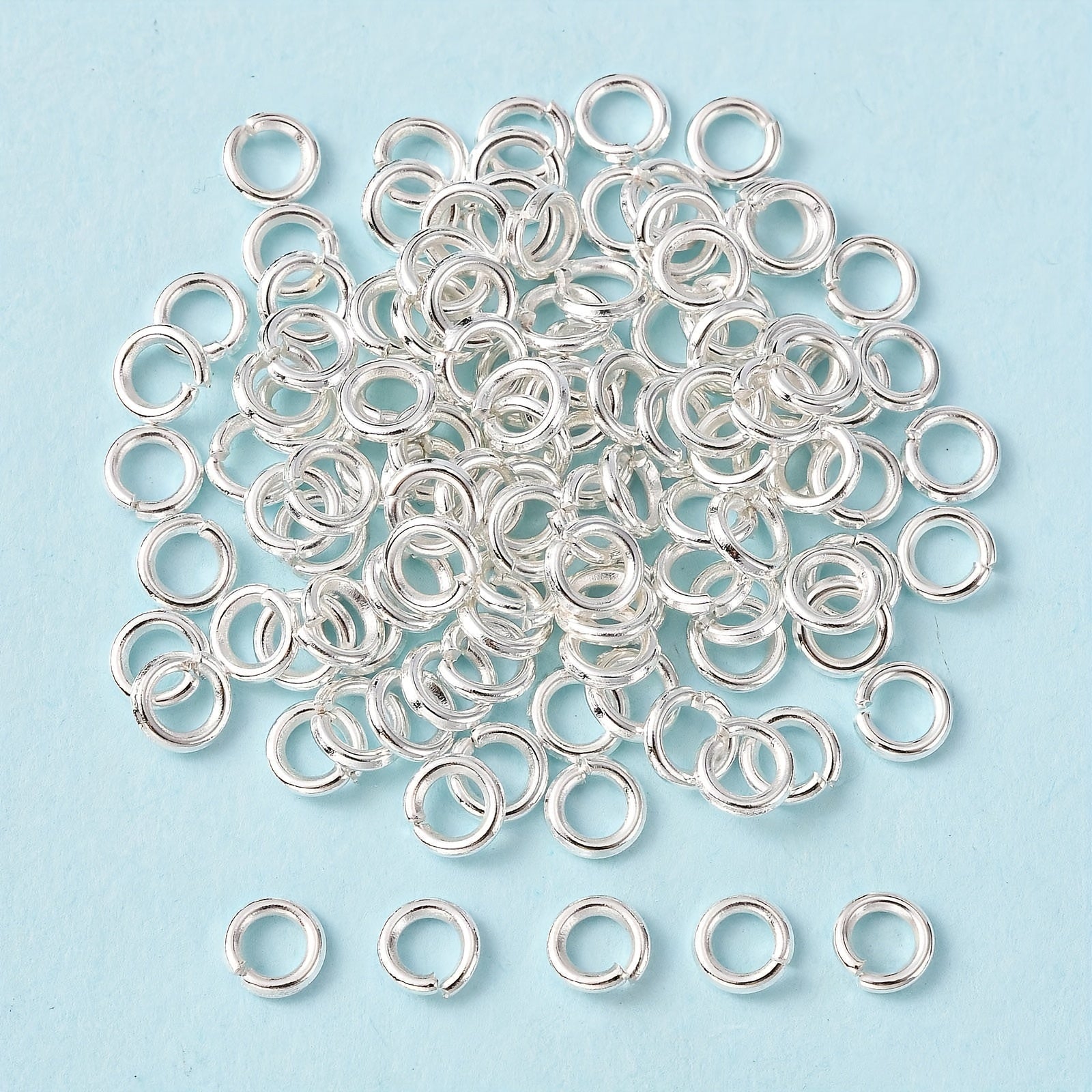 120Pcs Silvery Brass Jump Ring Jewelry Making Accessories