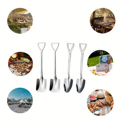 4pcs Stainless Steel Spoons Watermelon Dessert Ice Cream Spoon