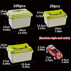50 Pull Back Toy Cars with Storage Box - Christmas Halloween Thanksgiving Random