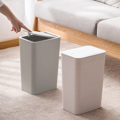 10L Small Trash Can With Lid, Slim Garbage Bin Wastebasket