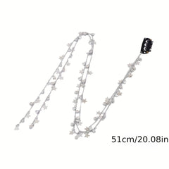 Braided Hair Chain Headdress Ponytail Star Charm Hair Accessories